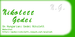 nikolett gedei business card